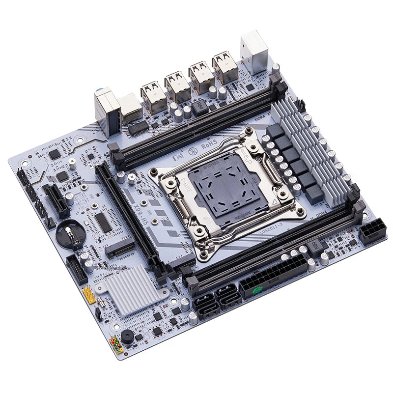QIYIDA X99 Motherboard Set Kit Xeon LGA2011-3 E5 2680 V4 2x8gb = 16GB DDR4 SATA PCI 3,0 NVME M.2 X99H5 Gaming Computer
