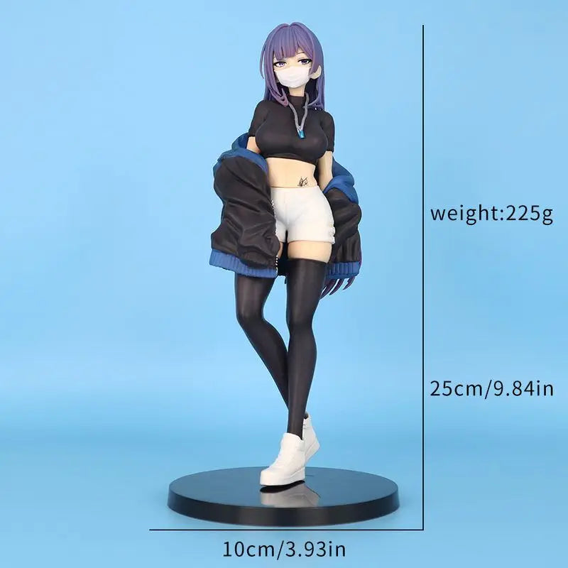 New Cross-border Masked Girl Yuna Action Figure Desktop Case Ornament PVC Material for Collectors And Anime Fans