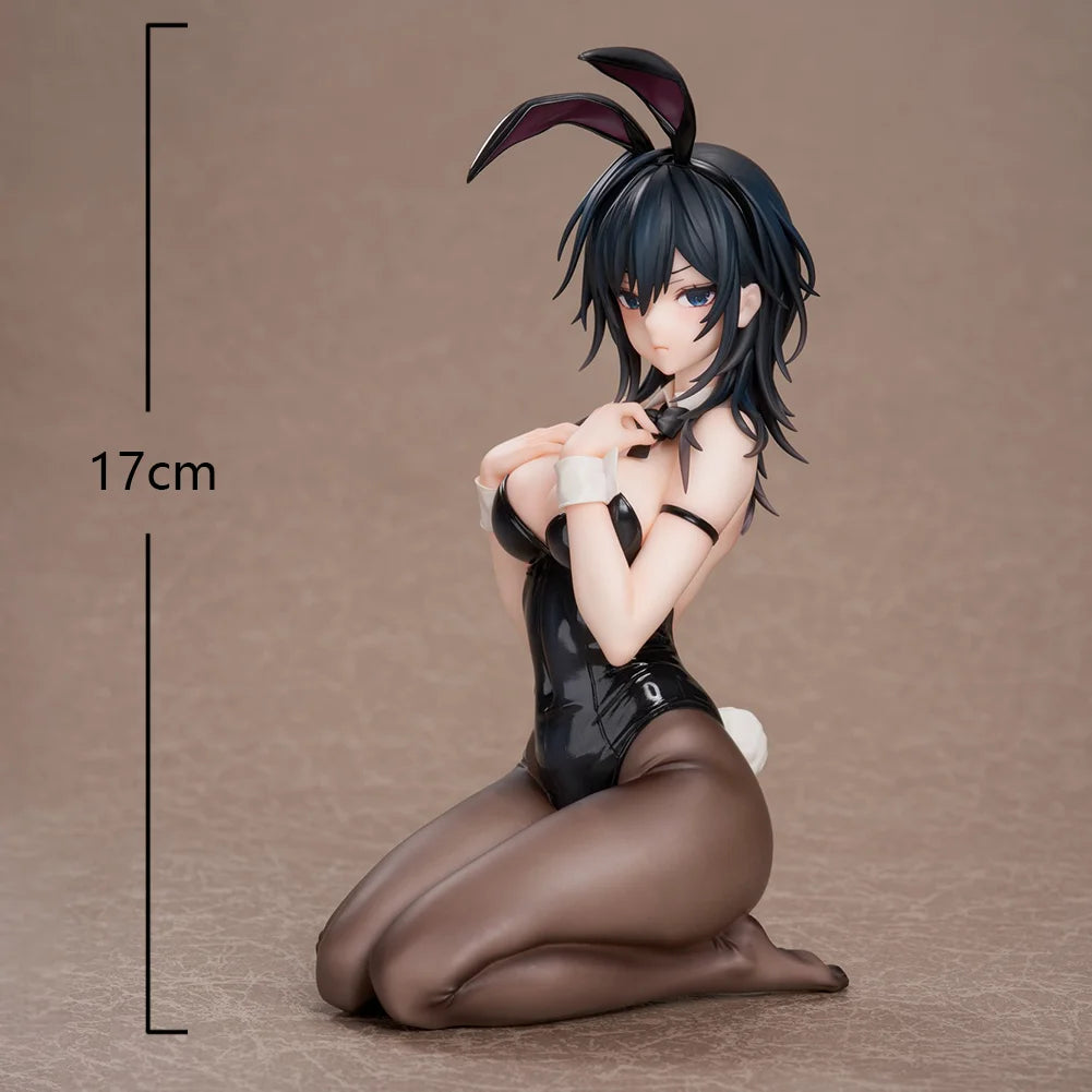 17CM Yokoyama Ishimi Anime Figure Black Bunny Kneeling Action Figure PVC Collectible Doll Model Toy Christmas Festival Gift