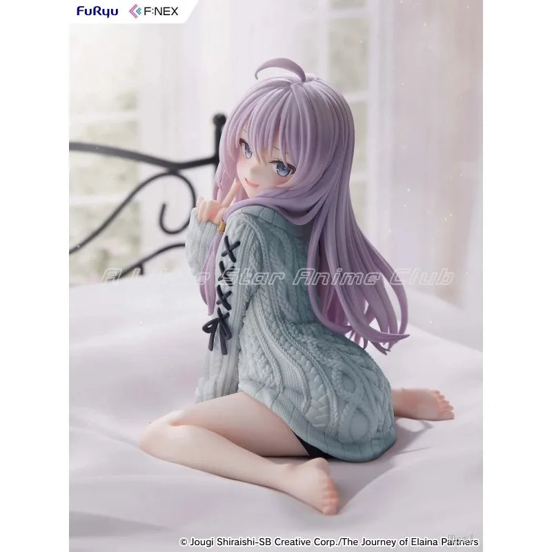 In Stock Original F:NEX THE JOURNRY OF ELAINA Elaina Knitted Dress Repainted Blue 1/7 Model Anime Figure