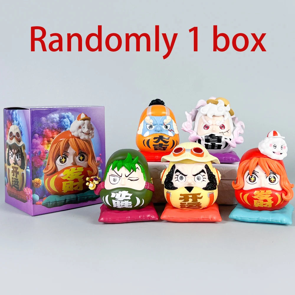 Anime 5Pcs/Set One Piece Damo Egg 7cm Figure Model Trend Toys Kawaii Doll Gear 5 Sun God Nika Luffy Zoro Sanji Nami Decor Gifts