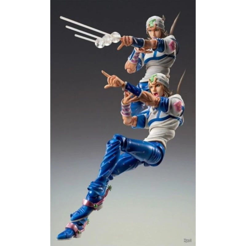 Medicos Super Action Statue Johnny Joestar 15cm Articulated Figure JoJo Steel Ball Run Collectible Gifts Toys Model Original