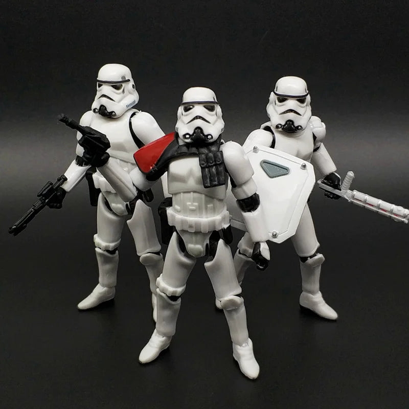 In Stock Wars White Soldier Black Soldier Commander Toy Model Black Knight Storm Soldier Clone Human Mobile Doll Gift Souvenir