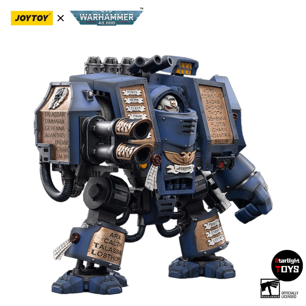 JOYTOY 1/18 Action Figure Warhammer 40K Space Marines Uitramarines Venerable Dreadnought Model Toy Gift