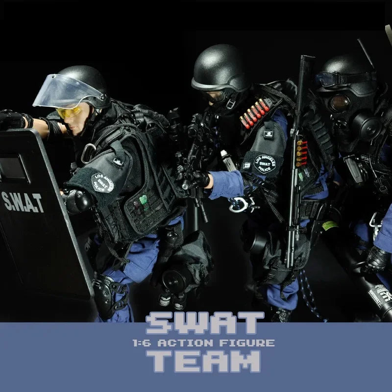 1/6 Scale Simulation Team Police SWAT Military Assualter Breacher Point-man Soldier Model 12inch Action Figure Joint Toy