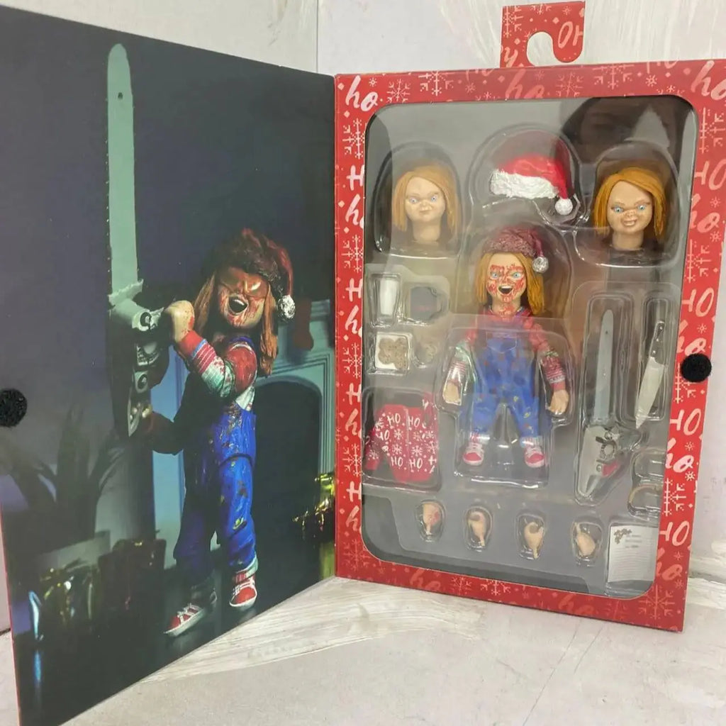 NECA Good Guys Christmas Chucky Doll Child's Play Bride Of Chucky Ultimate Chucky Gets Lucky Action Figure Model Toys Doll Gift