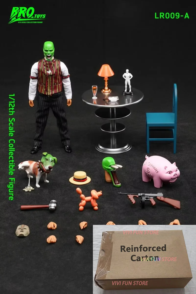 In Stock Original BROTOYS LR009 The Mask Stanley Ipkiss Movability Model Toys Cloth Clothing 1/12th Scale Collectible Figure
