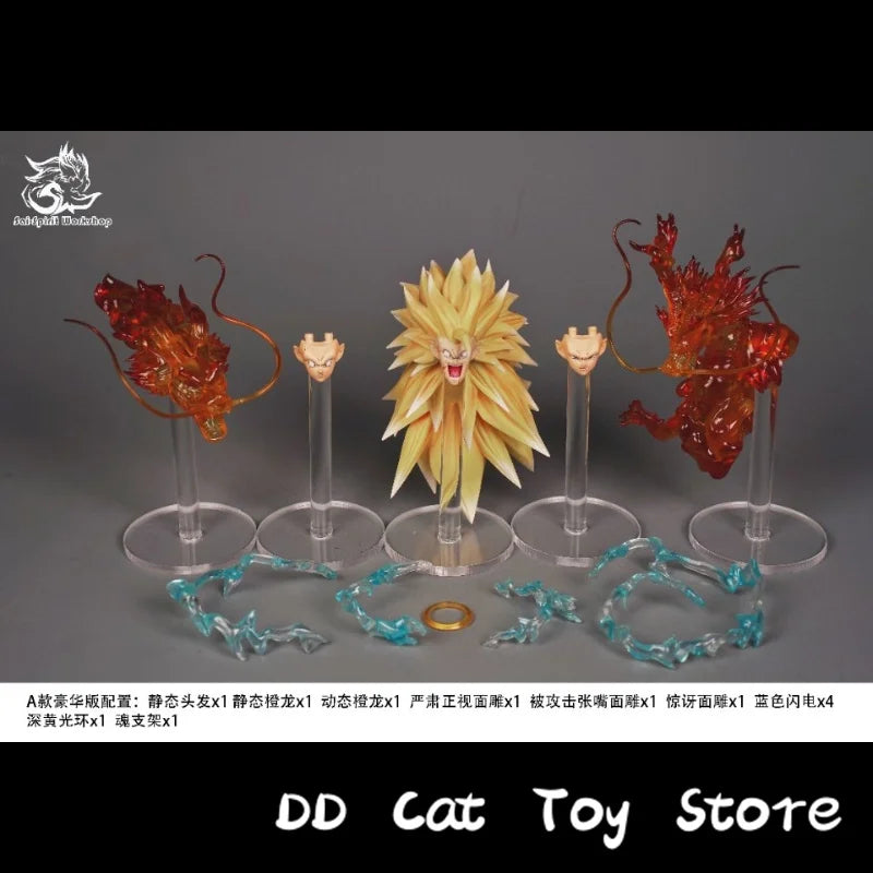 In Stock SSW Studio Dragon Ball Son Goku Head Sculpture Special Effect Super Saiya Ssj3 Action Figure Model Toy Applicable SHF
