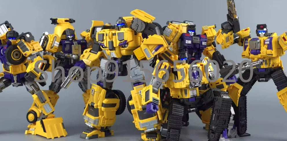 Mecha Invasion Devastator GLA-02 GLA-01 GLA-03 GLA-04 GLA-05 GLA-06 Yellow Color 6pcs A Set No Box Version In Stock