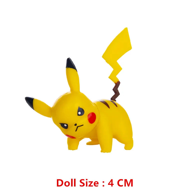 3-7 Cm PokemonCartoons Anime Figure Pikachu Mew Snorlax Charmander Cosplay Collection Pet Pocket Monster Action Model Toy Gifts