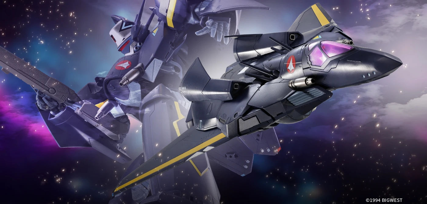 Officially Licensed BANDAI DX CHOGOKIN VF-17S Nightmare Stealthvalkyrie Figure Anime Action Macross 7 Model Toy