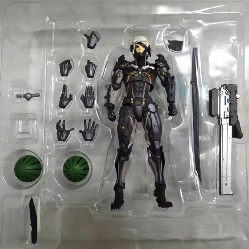 Kaiyodo Revoltech Metal Gear Solid Raiden Action Figure PVC Movable Model #140 Collection Solid Snake Jack Figurine Toys 15cm