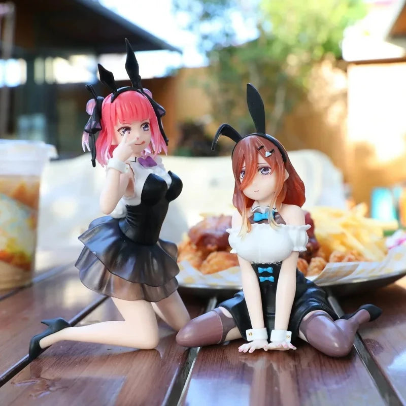 Anime Die Quintessenz Quintuplets Actionfiguren Nakano Nino Figur Katze Nakano Miku Figur Modell 12cm PVC Desktop Niedliche Spielzeuge