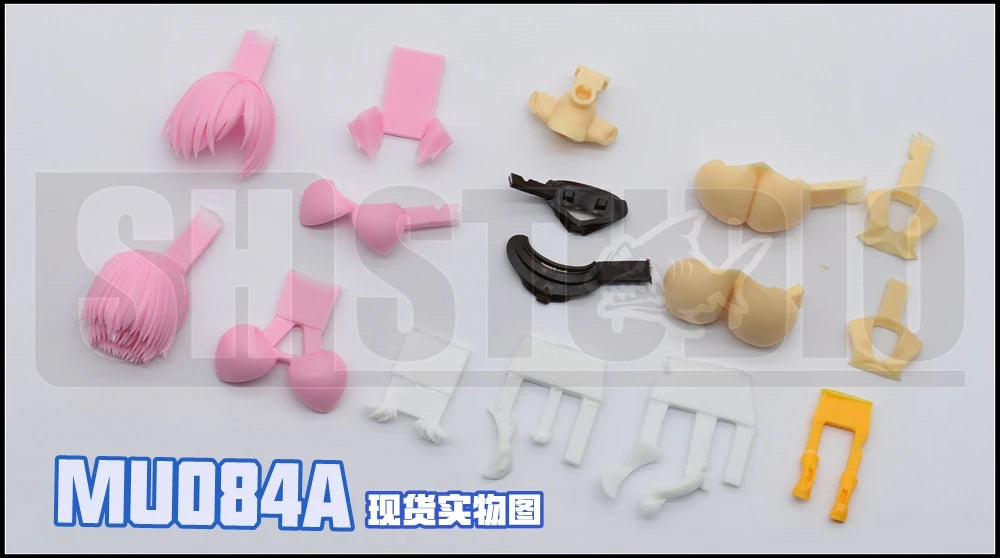 SH MU084A MU084B PUNI MOFU 1/12 Pretty Cat Rabbit Girl Cute Sweet Expression GK Conversion Parts  For 6in Action Figure DIY