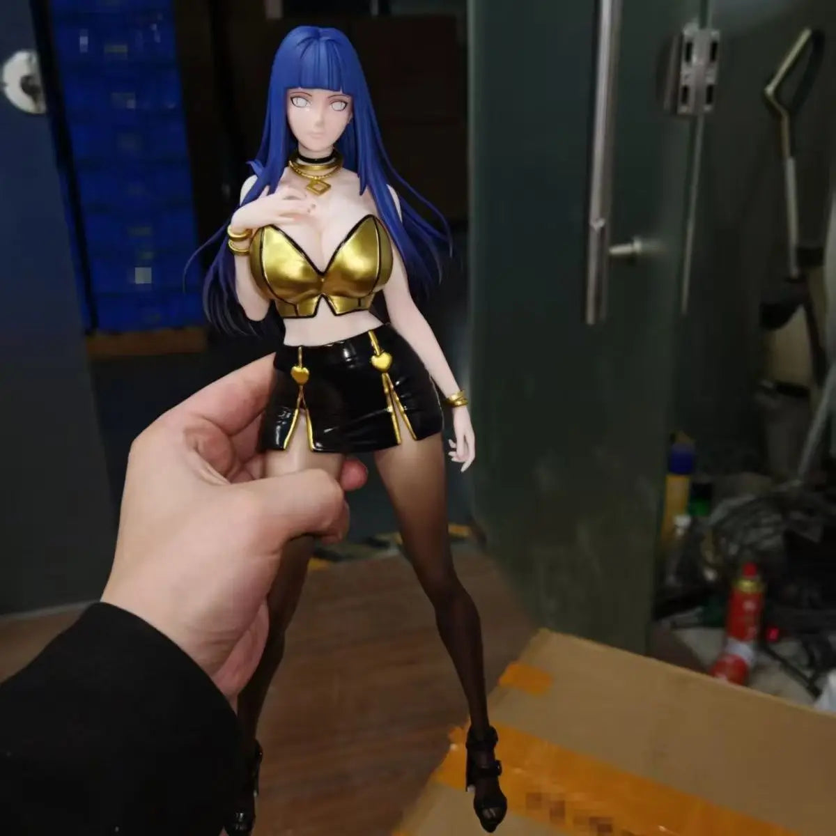 Naruto Crown Princess Hyuga Hinata Anime figures 35cm Can be move Double-headed be Exchangeable Battle stance PVC Collect toys