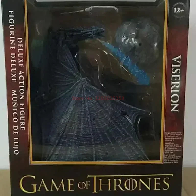 19 см Игра на тронове Аниме Фигурка Frost Wyrm Viserion Черен дракон Модел Кукли Екшън Фигурка PVC Статуя Декорация Играчка Подарък