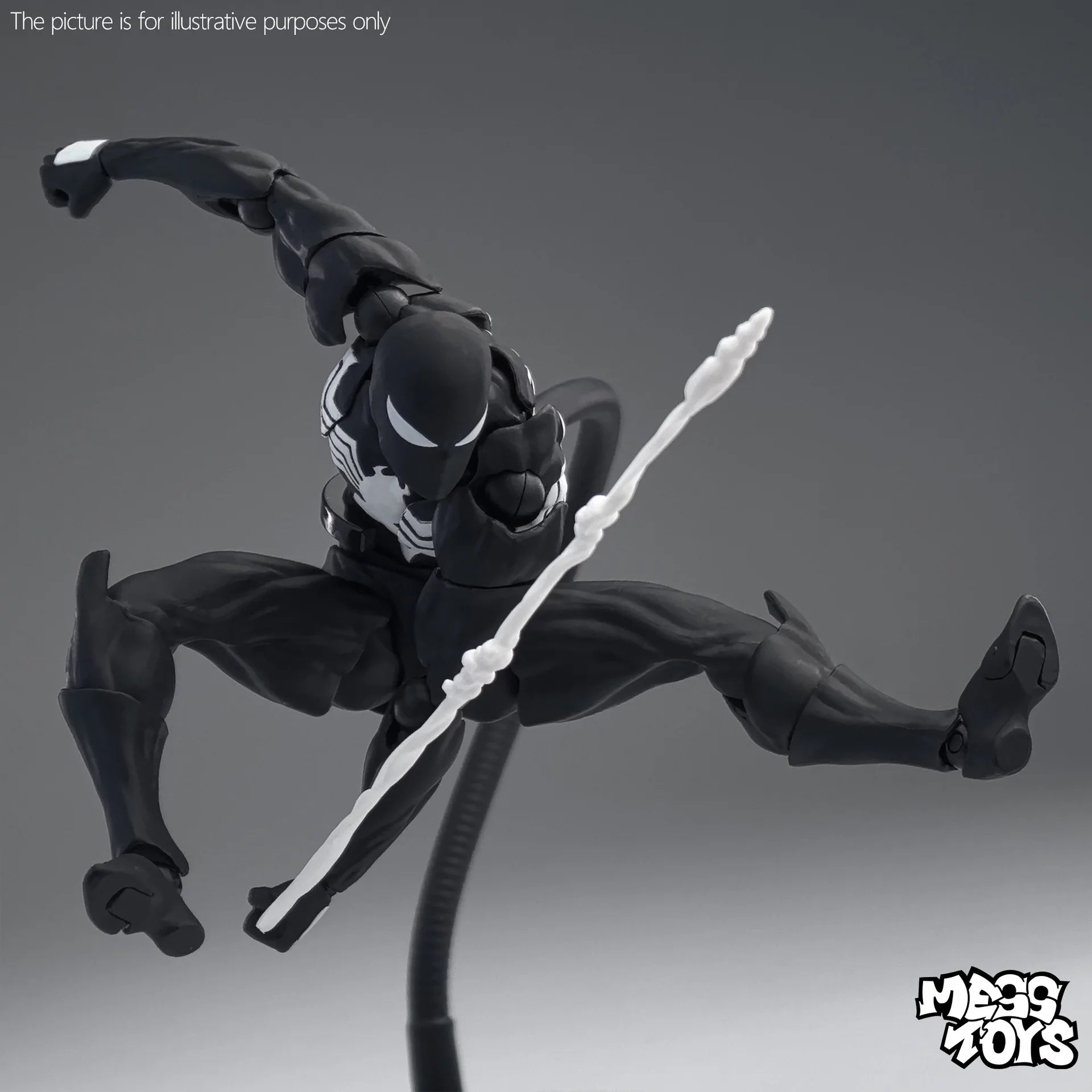 Black Spider-Man Venom Suit Action Figure Model Joint Movement Collectible Desktop Decoration Holiday Gift Neighbour Symbiote