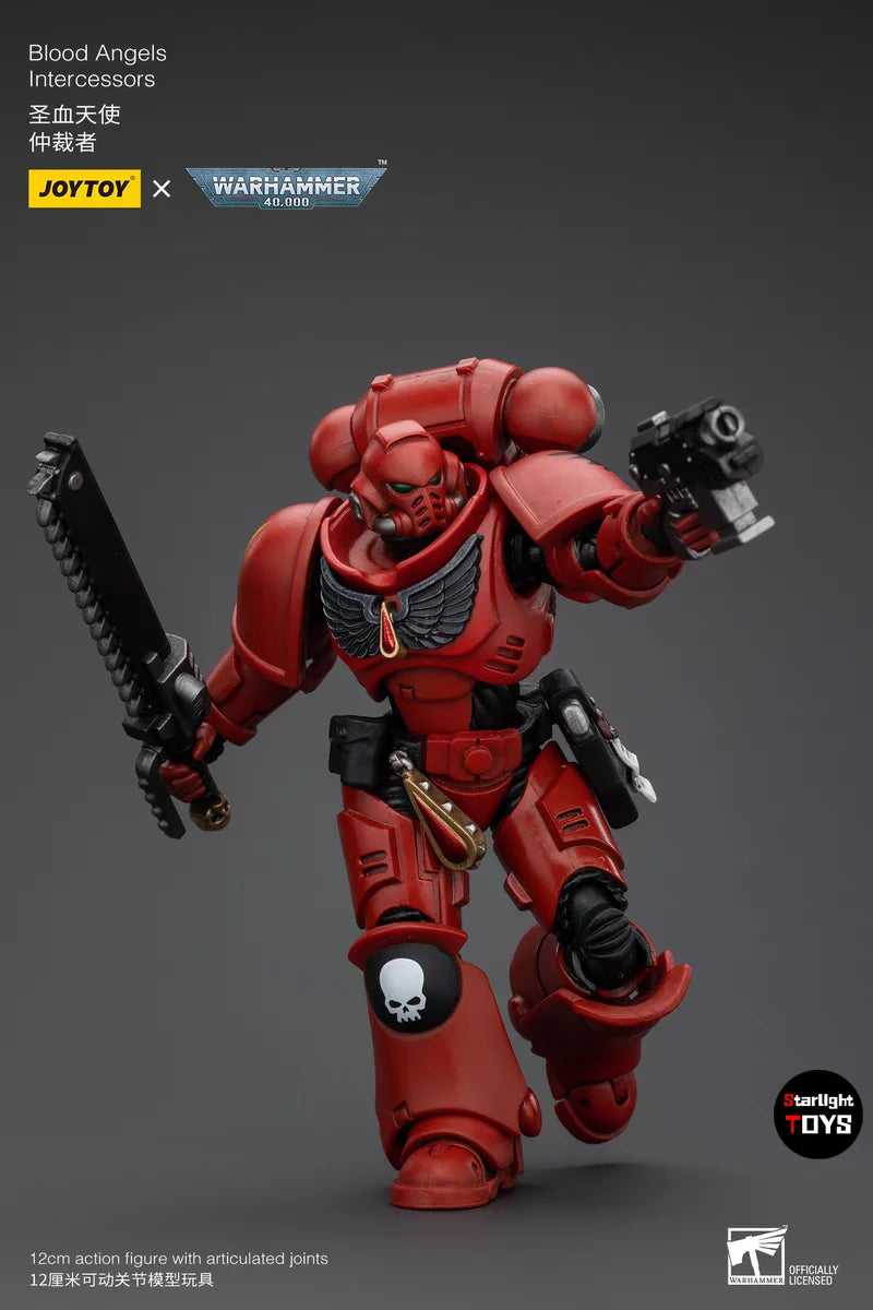JOYTOY 1/18 Action Figure Warhammer 40K Intercessors UItramarines Space Wolves Lmperial Fists Blood Angels Toys Model Gifts
