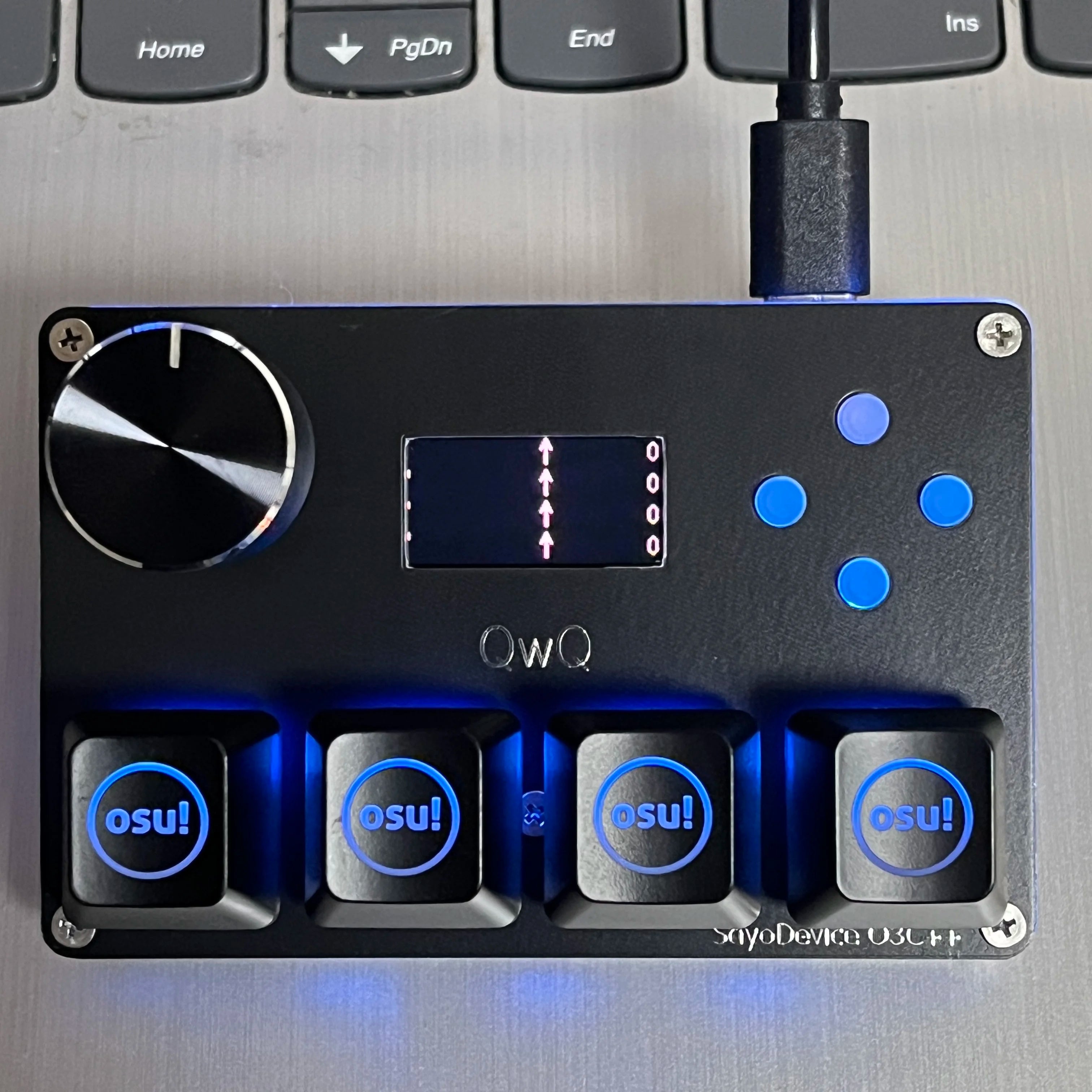 4+4 Tasten SayoDevice O3C++ OSU Rapid Trigger Magnetic Linear OUTEMU Magnetic Pink Switches Tastaturknopf Bildschirmkopie Shotcut