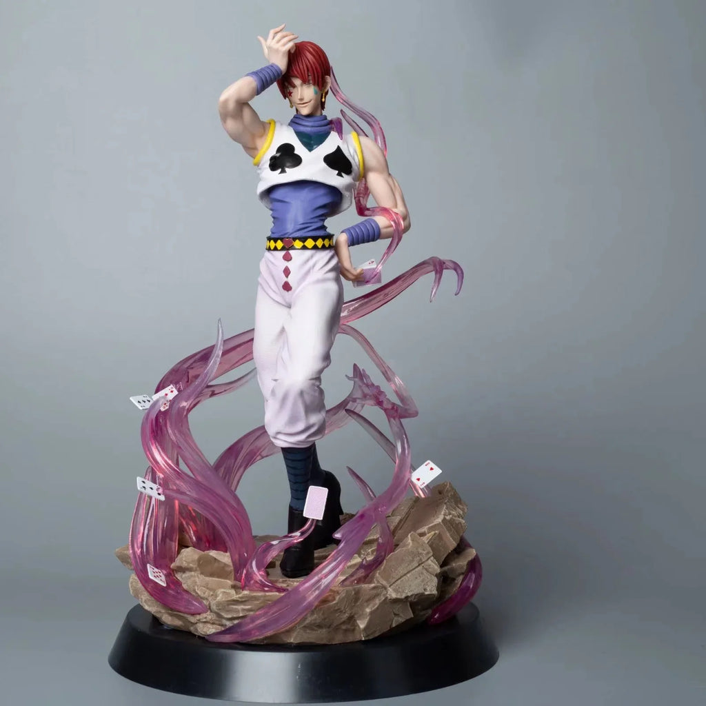 32cm HUNTER×HUNTER Hisoka Figure Anime Model Hisoka Action Figure Double Head PVC Figurine Kids Toy Gifts for Boys Ornaments