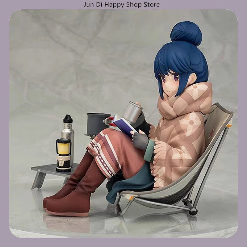 Yuru Camp△ Shima Rin Camping Version Anime-Figur mit mehreren Accessoires, Schreibtischdekoration, Geschenk