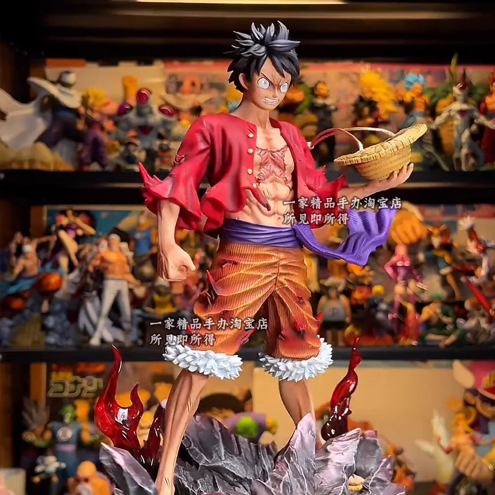 One Piece Luffy Anime Figure Four Emperors Monkey D. Luffy 24cm Action Figurine Pvc Collectible Model Doll Toys