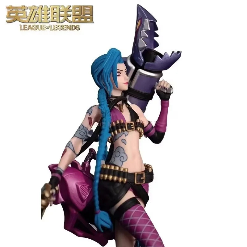 League Of Legends Cmge Jinx Action Figure 3d Modeling Pen Anime Figures Ornament Game Peripherals Trendy Toy Customized Toy