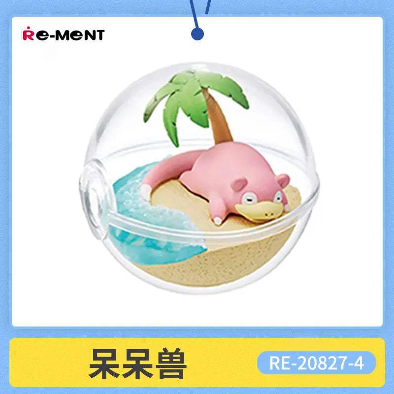 Genuine Re-Ment Pokemon Leisure time Poke Ball Trapinch Gonbe Slowpoke Goomy Action Figure Model Toys Gift for Birthday