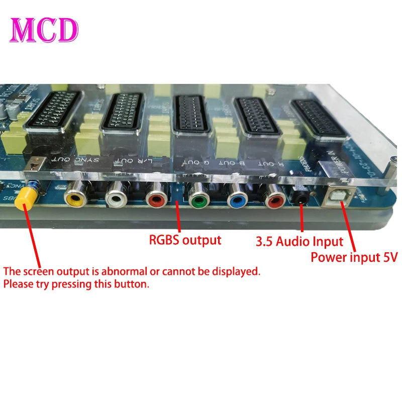 EU Scart Splitter 10 In 3 Out Distributor Auto RGBS Video Converter Switcher Board for MD/SFC/PS 123/SSDC/Wii EU Plug 2024 Newes