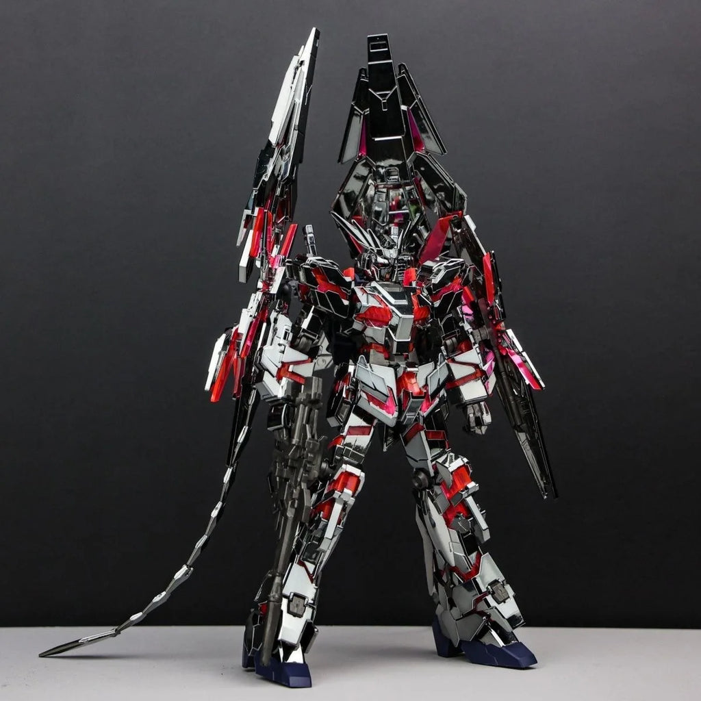 XINGDONG XD Phoenix Unicorn Nr. 3 HG 1/144 Zusammenbaumodellbausätze Galvanisierte Actionfigur aus dunklem Stahlsilber von Phoenix Roboterspielzeug