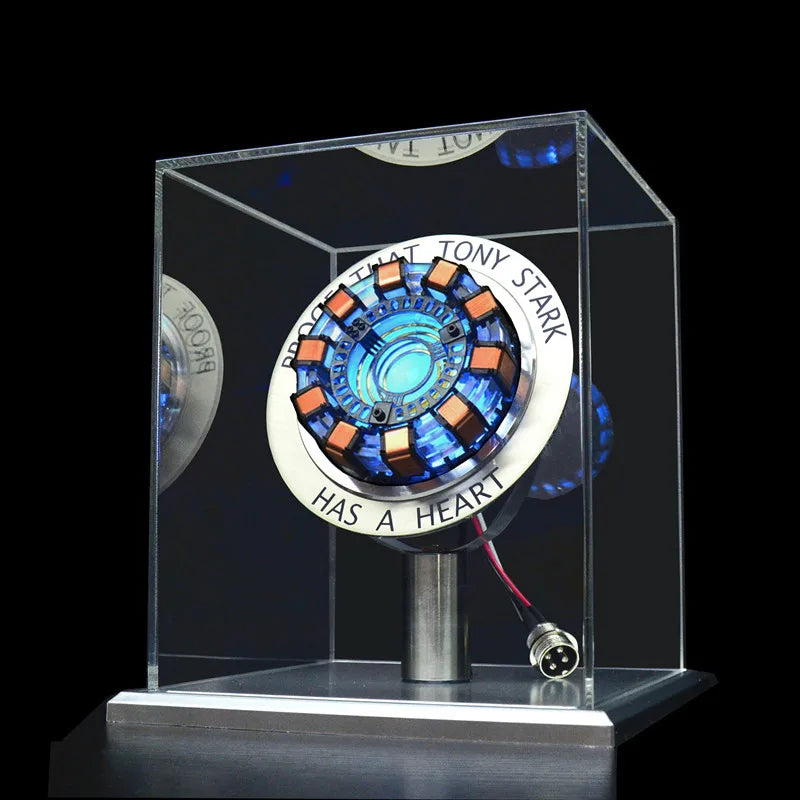 Avenger Iron Man Mk1 Arc Reactor Tony Stark Heart Of Mark Figure Led Light Model Superhero 1:1 Cosplay Toys Chest Lamp Kids Gift