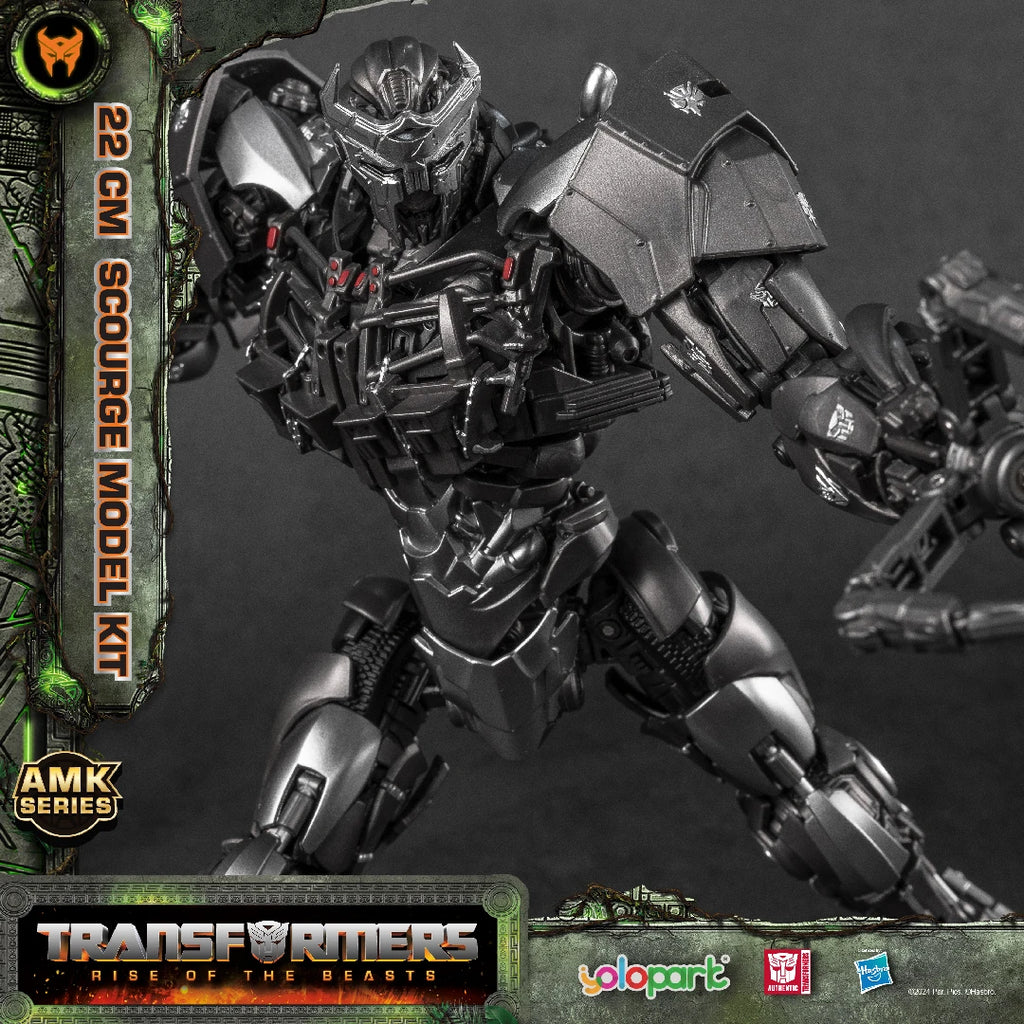 YOLOPARK AMK SERIES Transformers Toy Movie 7: Rise of The Beasts - 22cm Scourge Model Kit action figures For Boys Girls