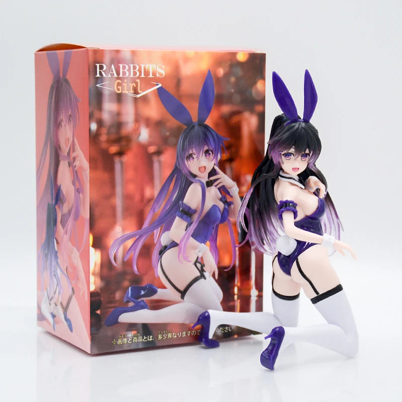 24cm KDcolle Date A Bullet Kurumi Tokisaki Anime Figure Date A Live Yatogami Tohka Bunny Girl Action Figure Adult Model Doll Toy