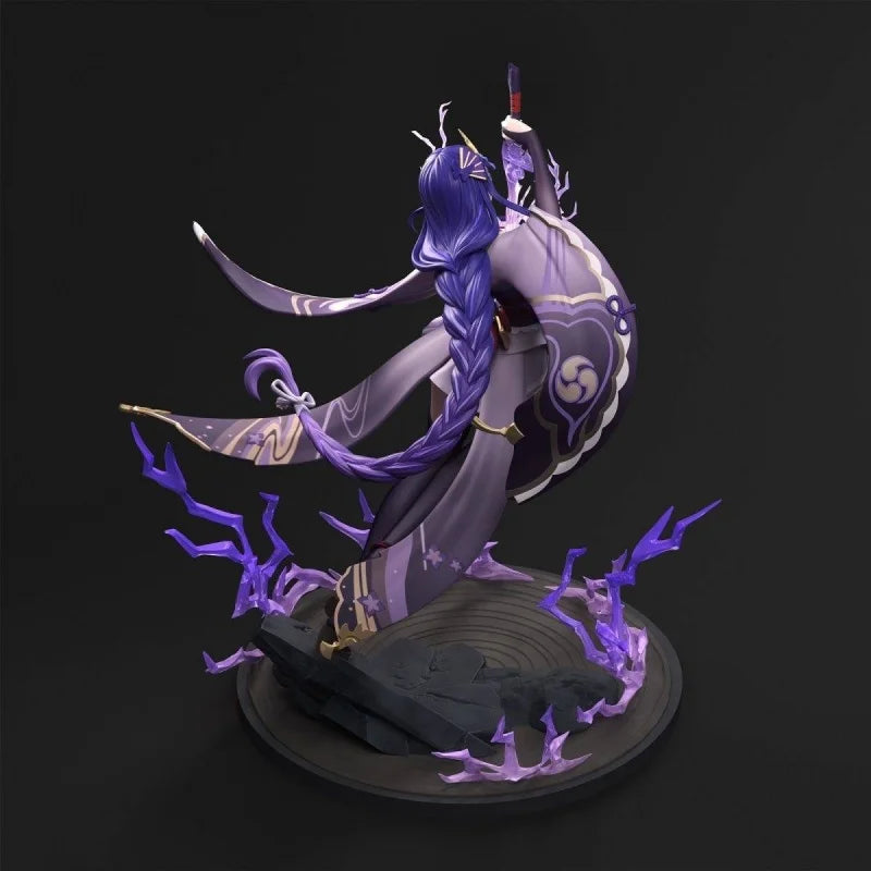 28cm Genshin Impact Beelzebul Anime Figure Raiden Shogun Gk Action Figurine Pvc Statue Model Doll Decoration Christmas Toys Gif
