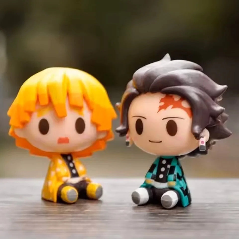 Anime Figure Demon Slayer Figures Kimetsu No Yaiba Doll Tanjiro Zenitsu Figurine Inosuke Warrior Action Figure Model Toys