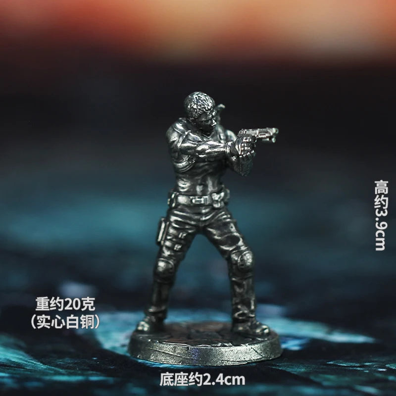 Metall Kupfernickel Resident Evil Soldat Modell Actionfiguren Brettspiel Stück Statischer Zustand Miniatur Ornament Zubehör Spielzeug