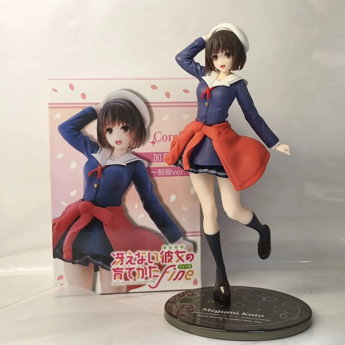 20CM Anime Saenai Heroine no Sodatekata Kato Megumi Action Figure School Uniform Dress Up Model Doll Collection Decor Toys Gifts
