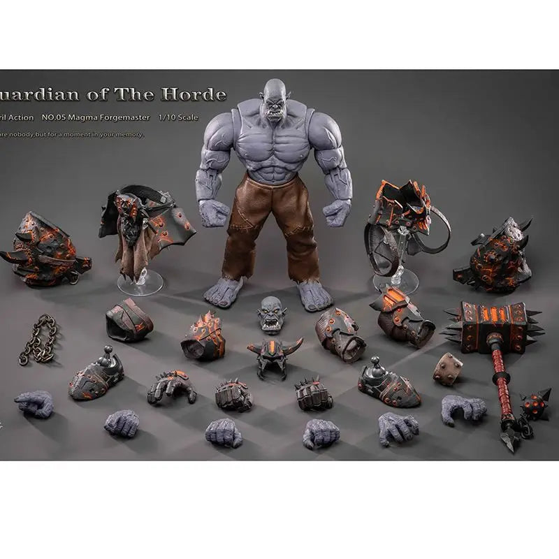 Оригинален комплект играчки Greyknight Wow Orc No.05 Magma Forgemaster Guardian Of The Horde в мащаб 1/10, сив рицар, коледни подаръци