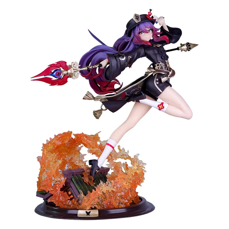 26CM Genshin Impact Hu Tao Anime Figures Game Peripheral Two-dimensional Beauty Girl Action Figure Collection Model Toys GIFT