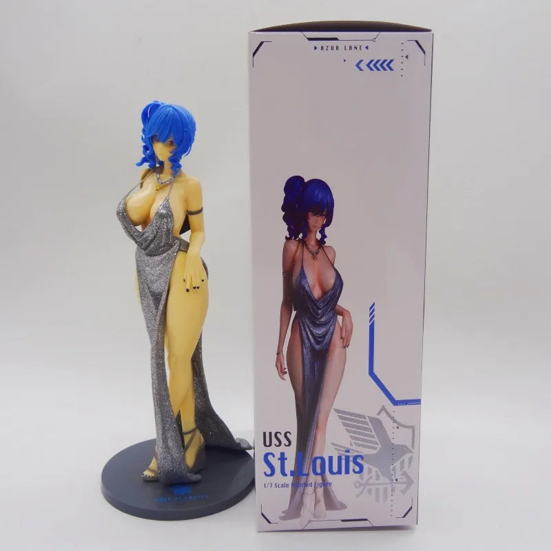 26CM Anime Game Azur Lane USS St. Louis Figure Dress Standing Anime Model Toy Gift Collection Decorative Ornaments PVC