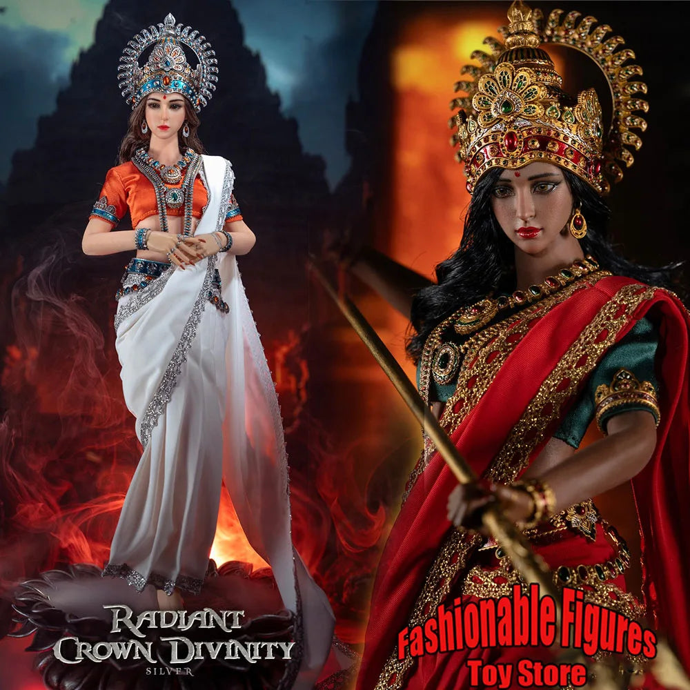 TBLeague 1/6 Female Soldier Sacred Parvati Goddess Radiant Crown Divinity Doll Full Set 12Inch Action Figure Body Toy
