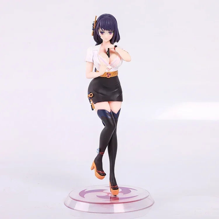 34cm Raiden Shogun Sexy Anime Girl Figure GK Beelzebul Yae Miko Action Figure Ningguang Figurine Collectible Model Doll Toy Gift