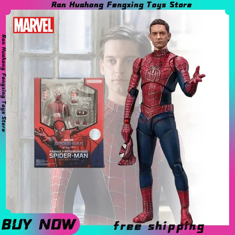 Shf Spider-man 3 Action Figures Spiderman 3 Tobey Maguire Anime Figure Pvc Statue Figurine Model Collection Toys Doll Gifts