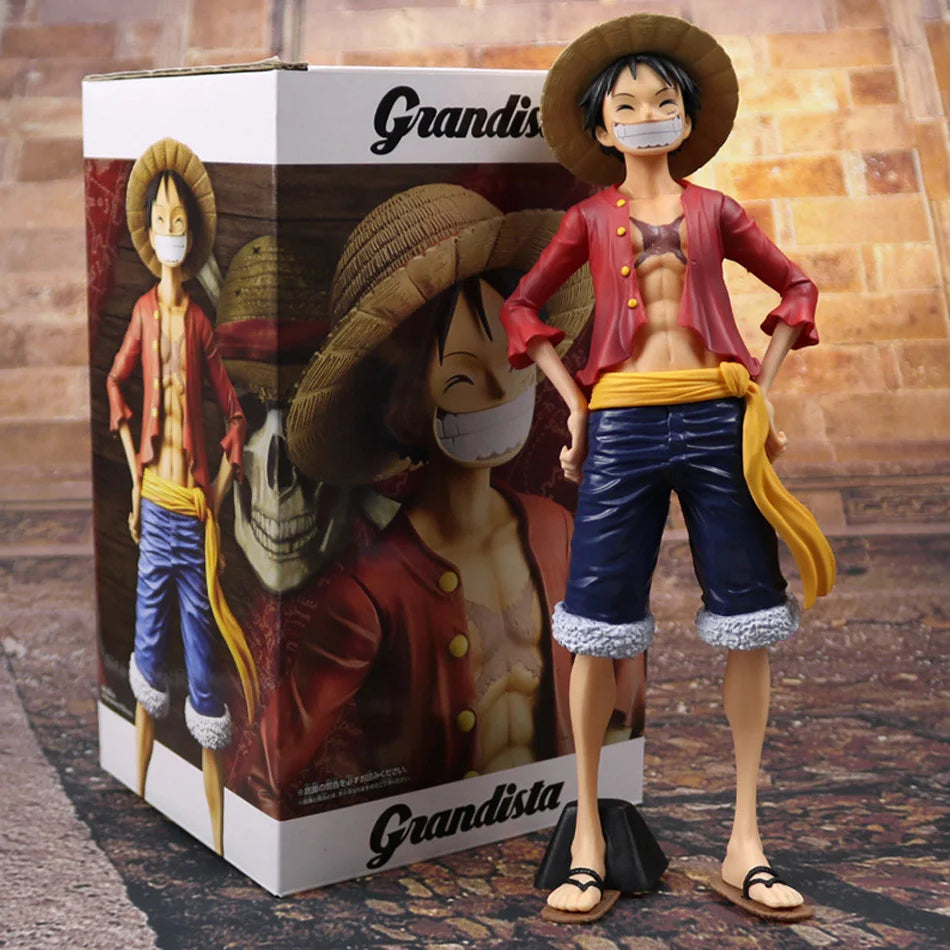 26cm One Piece Anime Figure Confident Smiley Luffy Changing Action Figurine Doll PVC Model Toys Collection Gifts