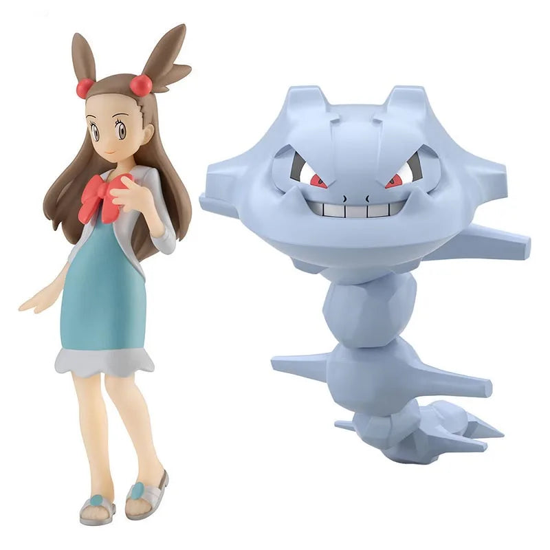 Bandai Figure Pokemon Anime Figures Scale World Jasmine Mikan Steelix Haganeil Candy Food Action Figure Collection Model Toys