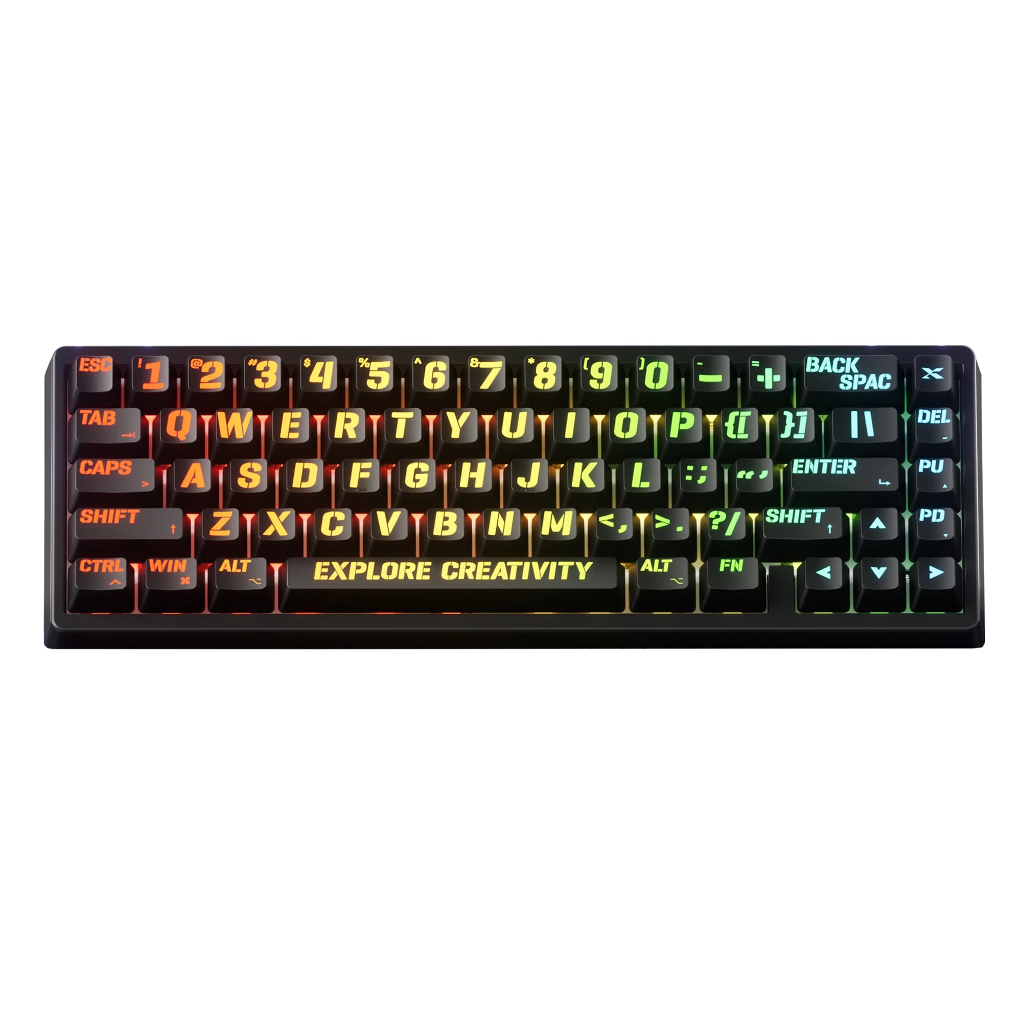 XVX M67 JadeStone Mechanical Keyboard With IMD-Tech Keycaps Hot Swappable Gasket Design Tri-Mode Custom RGB Backlight Keyboard