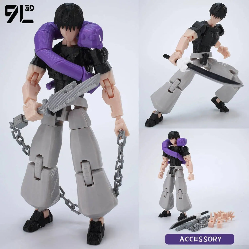 9L3D Gedruckt Lucky Dummy 13 Jujutsu Kaisen Gojo Satoru Toji Yuji Sukuna Anime Action Figuren Mannequin Yuuta Rika Modell T13 Spielzeug