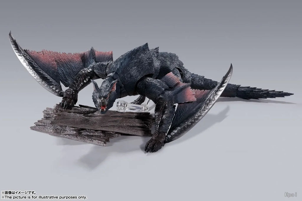 BANDAI Original S. H. MonsterArts Monster Hunter Swift Dragon Action Figure Model Toys Movable Model Ornaments Gifts for Boy