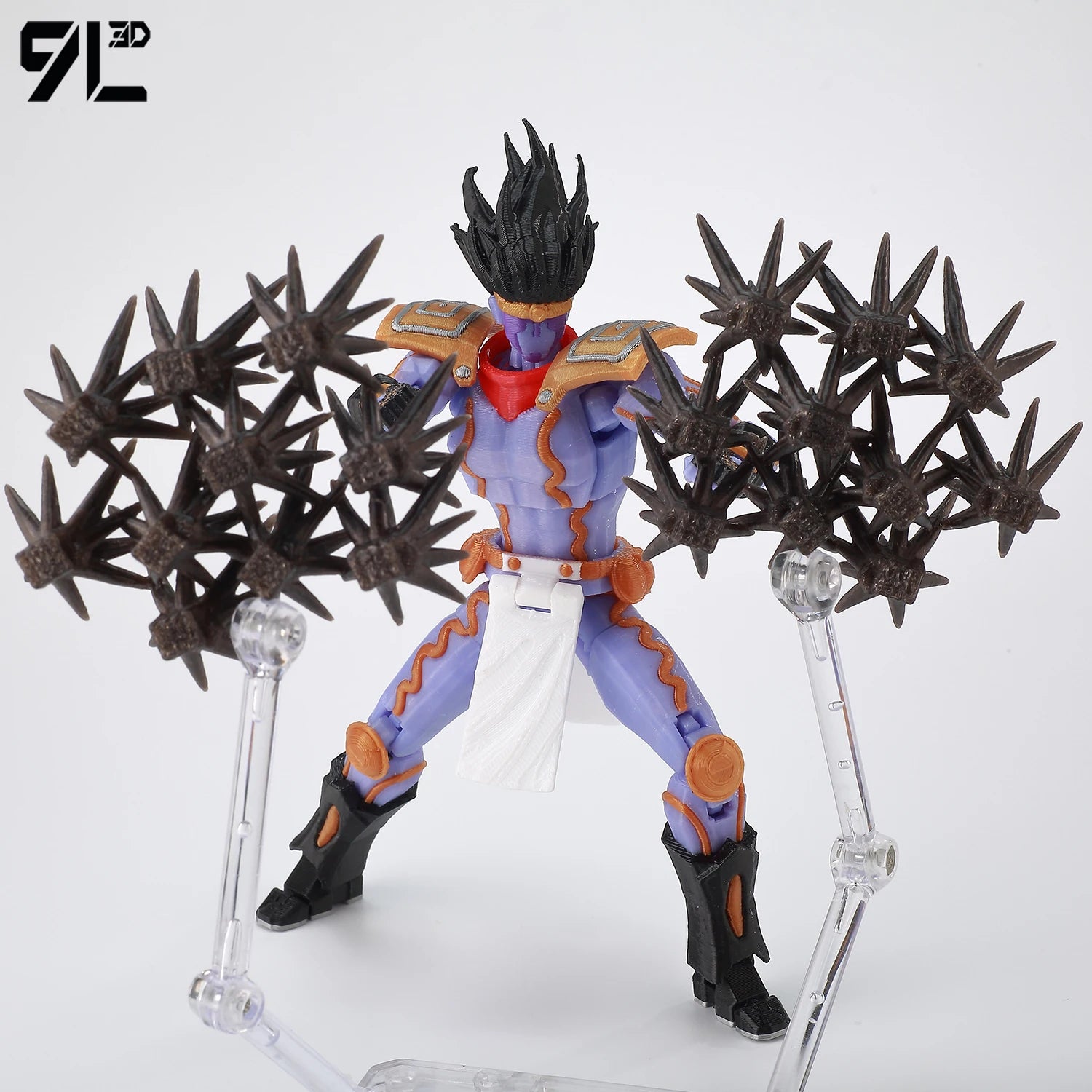 9L3D Lucky13 JoJos Jotaro Kujo Actionfigur Dummy13 mit Stern Platinum T13 Mehrgelenkiges 3D-gedrucktes Sammlerspielzeug Titan13