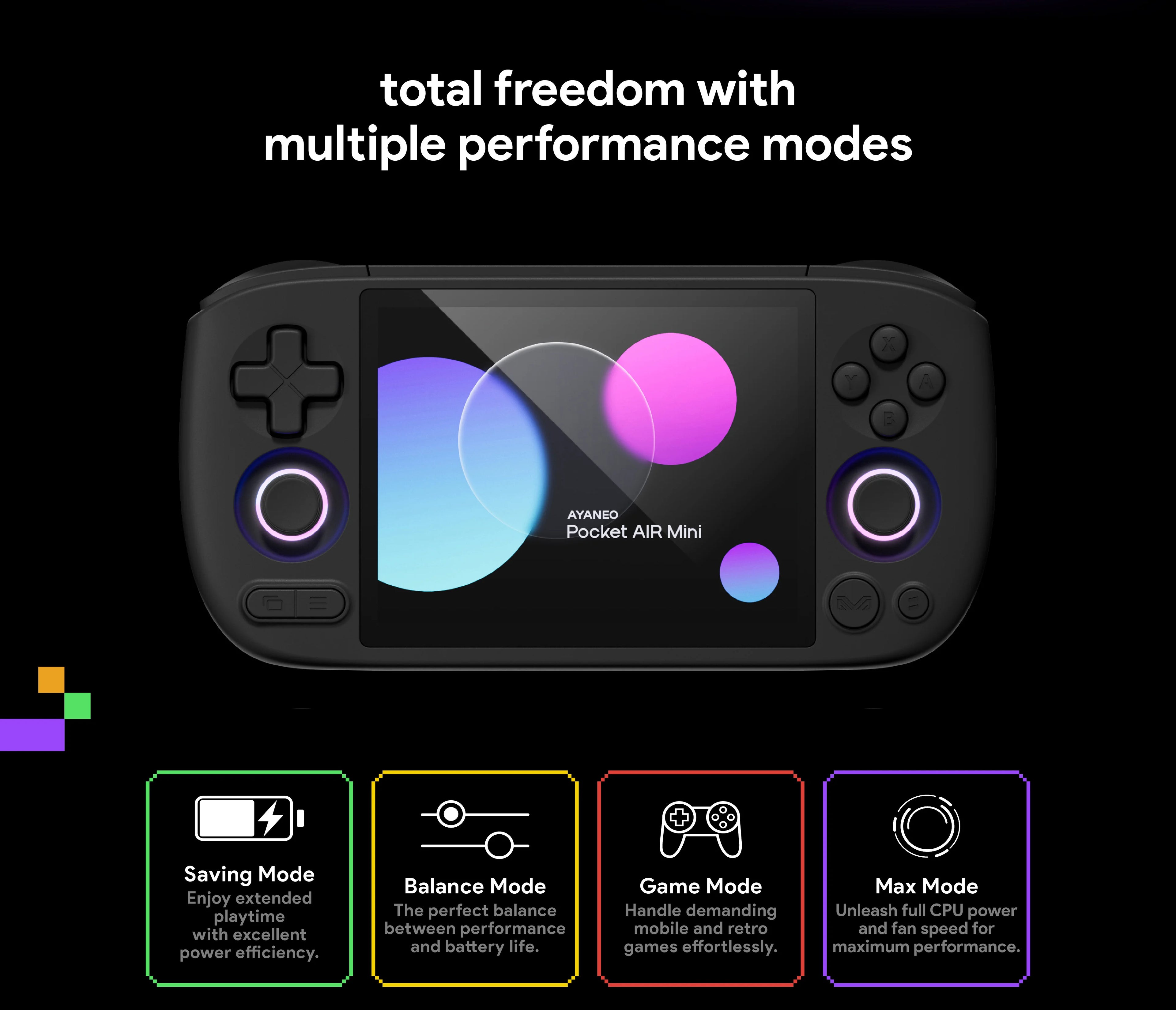 AYANEO Pocket AIR Mini Retro Handheld 4.2-inch 4:3 HD Screen with Carrying Case Storage Bag Protective Retro Pocket Consoles